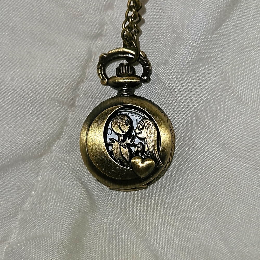 Jack skeleton pocket watch